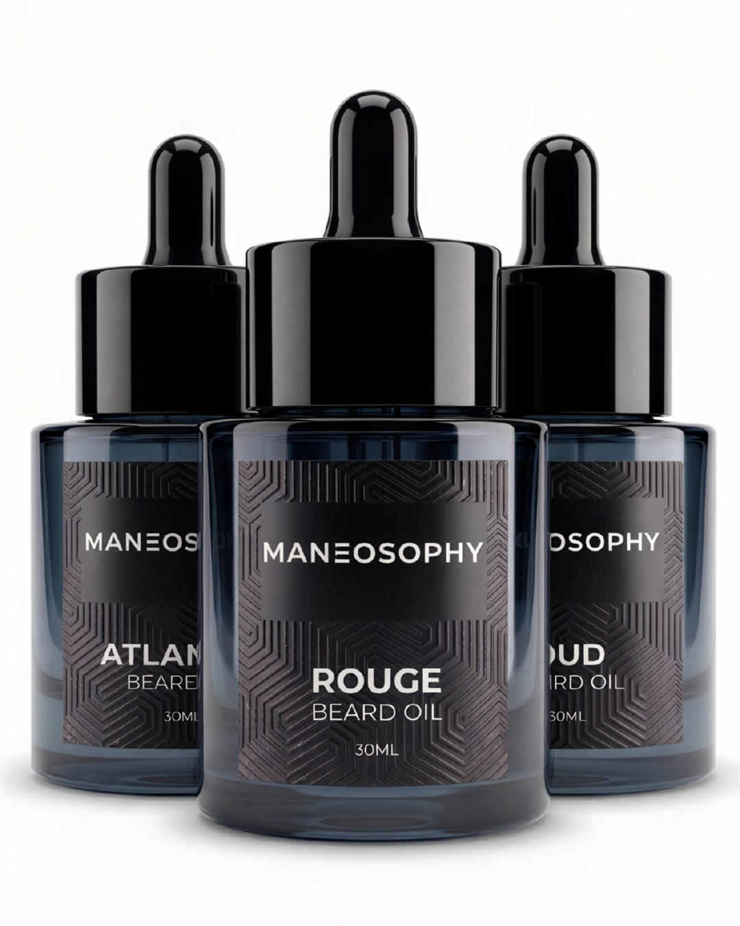 Beard oil trio pack shot